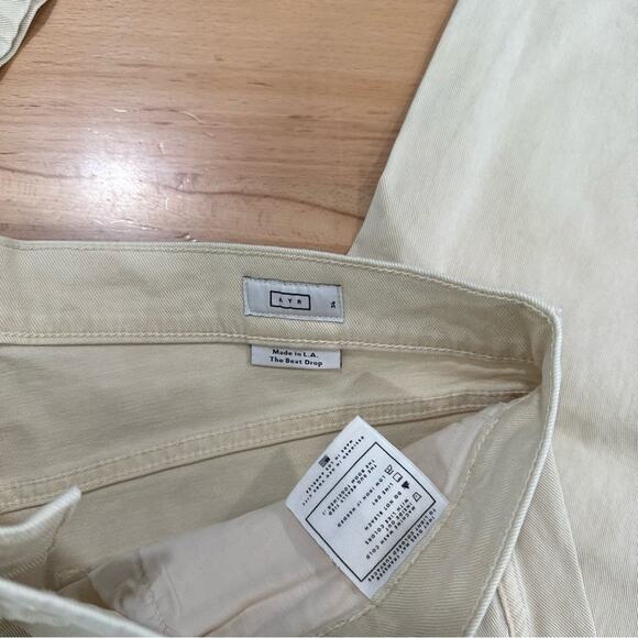 AYR The Beat Drop Jeans Barrel Leg in Straw Hat Cream Tan Size 34 - Picture 6 of 9